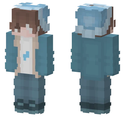 Blue Winter Coat Minecraft skin