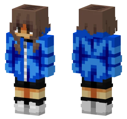 Blue Winter Coat Minecraft skin