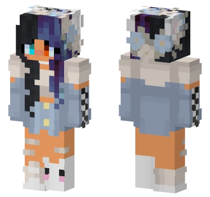 Blue Winter Girl Minecraft skin