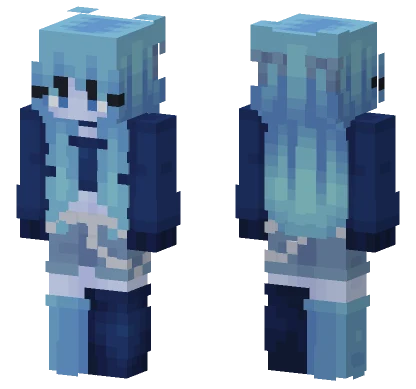 Blue Winter Outfit Minecraft skin