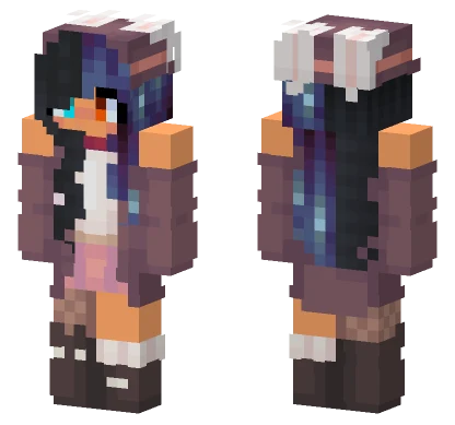 Blue Witch Hat Girl Minecraft skin