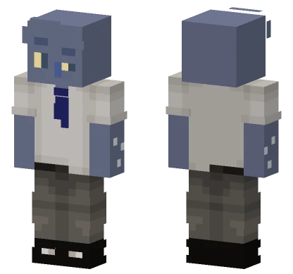 Blue Wolf Boy Minecraft skin