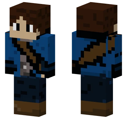 Blue Work Overalls Minecraft skin