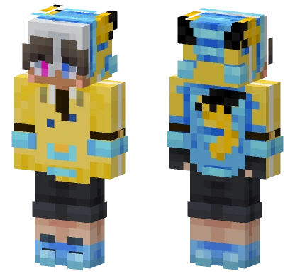 Blue Yellow Outfit Minecraft skin
