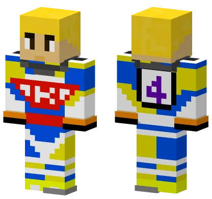 Blue Yellow Sports Uniform Minecraft skin