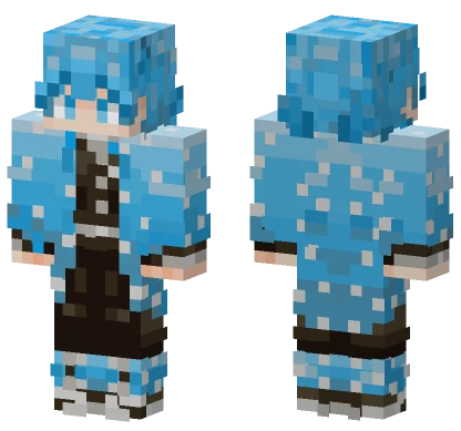 Blue Zenitsu Minecraft skin