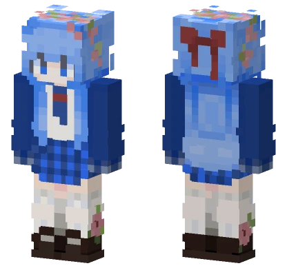 Blueberry Blossom Girl Minecraft skin