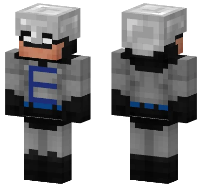 Bluey Batman Iron Helmet Minecraft skin
