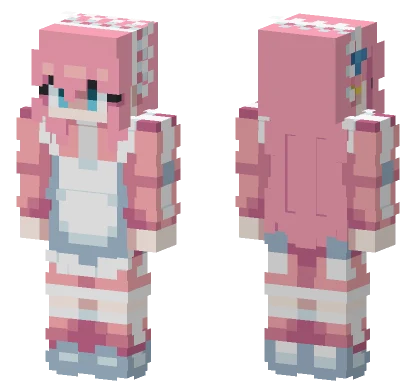 Bocchi Maid Tracksuit Minecraft skin