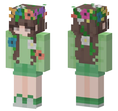 Bouquet Girl Minecraft skin