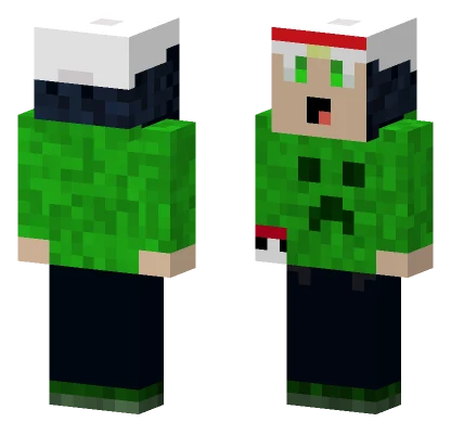Boy Pokemon Trainer Creeper Hoodie Minecraft skin