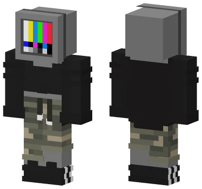 Broken TV Head Minecraft skin