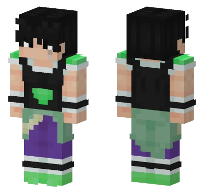 Broly Green Outfit Minecraft skin