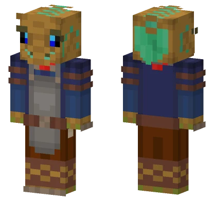 Bronze Dragonborn Minecraft skin