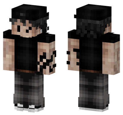 Brown and Black Hoodie Minecraft skin