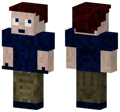 Brown and Blue Jumpsuit Minecraft skin