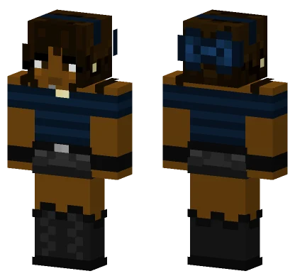 Brown And Blue Outfit Minecraft skin