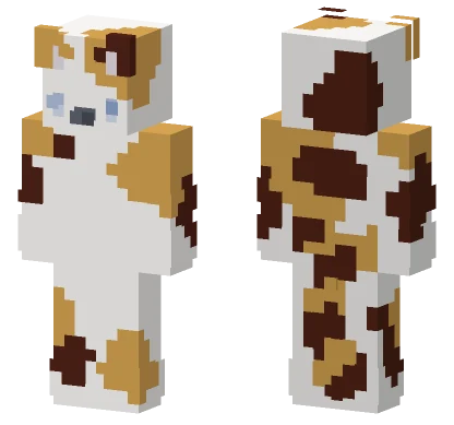Brown And White Dog Minecraft skin
