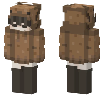 Brown Axolotl Femboy Minecraft skin