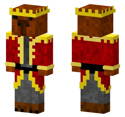 Brown Bear King Minecraft skin
