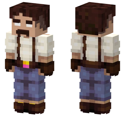 Brown Bearded Miner Minecraft skin
