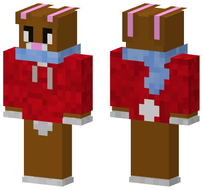 Brown Bunny Hoodie Minecraft skin