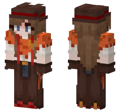 Brown Cake Witch Minecraft skin