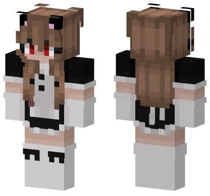 Brown Cat Girl Minecraft skin