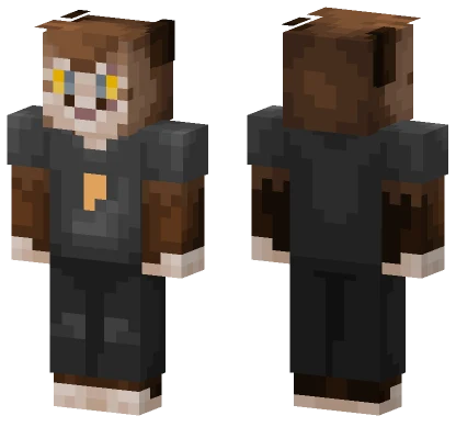 Brown Cat With Shirt Minecraft skin