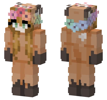 Brown Fox Girl Minecraft skin
