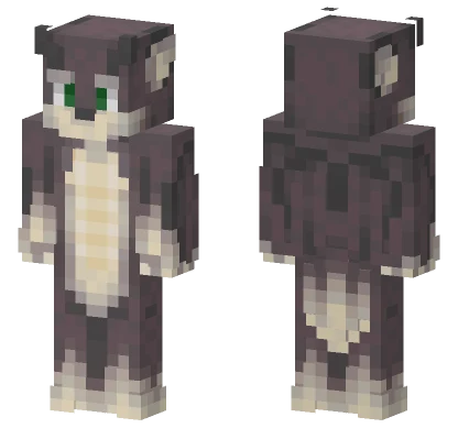Brown Furry Character Minecraft skin