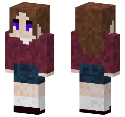 Brown Hair Autumn Minecraft skin