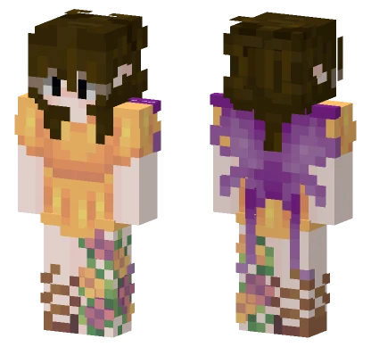 Brown Hair Fairy Minecraft skin