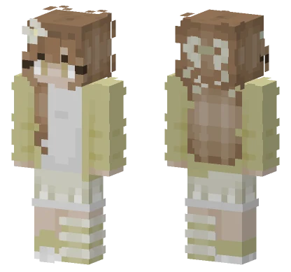 Brown Hair Flower Girl Minecraft skin