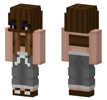 Brown Hair Girl Minecraft skin