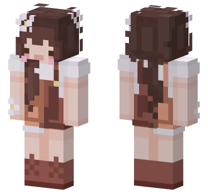 Brown Hair Girl Minecraft skin