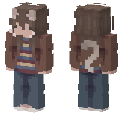 Brown Hair Girl Outfit Minecraft skin