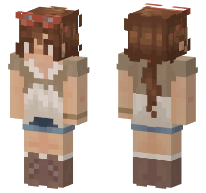 Brown Haired Adventurer Minecraft skin