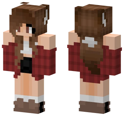 Brown Haired Girl Minecraft skin