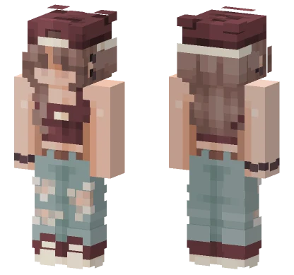 Brown Haired Girl Minecraft skin