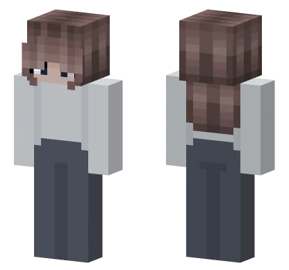 Brown Haired Hoodie Boy Minecraft skin