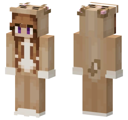 Brown Hamster Girl Minecraft skin