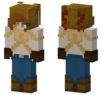 Brown Hat Farmer Girl Minecraft skin
