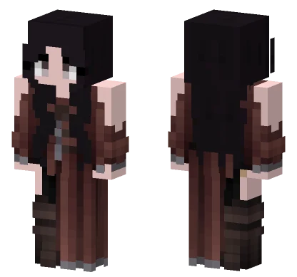 Brown Maid Outfit Minecraft skin