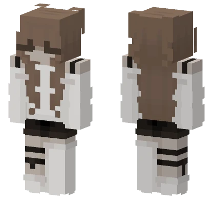 Brown Milk Tea Hair 3 Minecraft skin