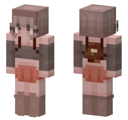Brown Mouse Girl Minecraft skin