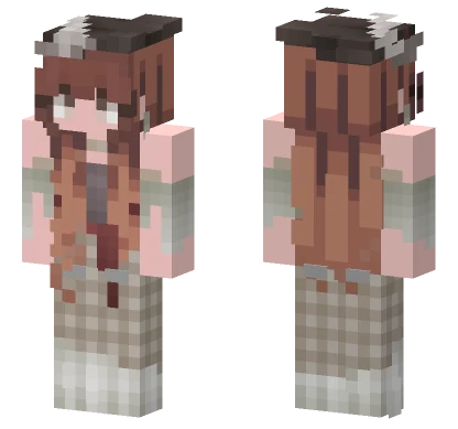 Brown Plaid Girl Minecraft skin