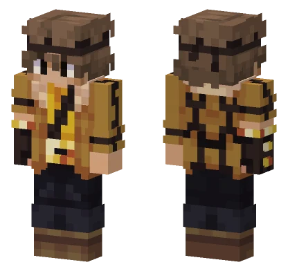 Brown Straw Hat Minecraft skin