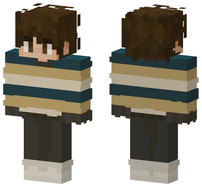 Brown Striped Sweater Boy Minecraft skin