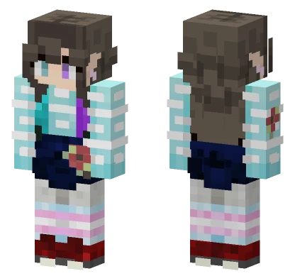 Brown Winter Girl Minecraft skin